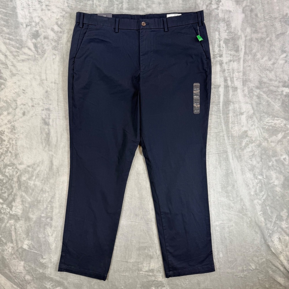 New Gap Straight Fit Chinos Men's Size 40x32 Navy Blue GapFlex Stain Resistant